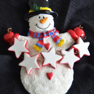Snowman Holding Banner Ornament
