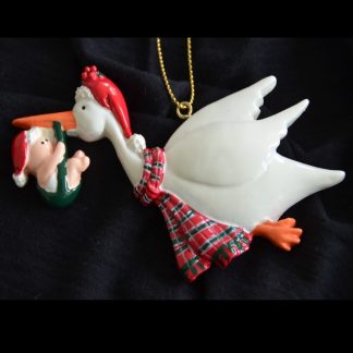Bird Carrying Baby Ornament