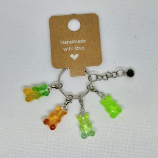 Handmade Soda Pop Gummy Bear Stitch Markers for Crochet / Knitting with Clasps