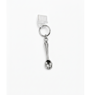 Silver Spoonie Spoon Phone Charm Plug-In Accessory Chronic Rare Invisible Illness Awareness & Support