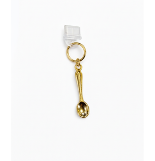 Gold Spoonie Spoon Phone Charm Plug-In Accessory Chronic Rare Invisible Illness Awareness & Support