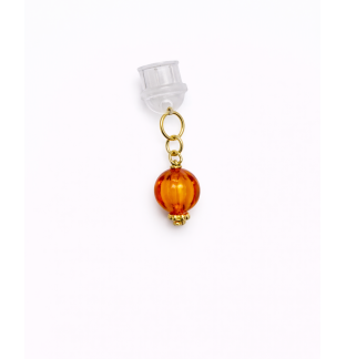 Orange Ball Phone Charm Plug-In Accessory Chronic Rare Invisible Illness Awareness & Support