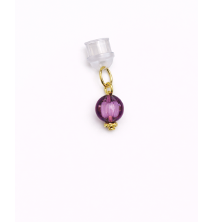 Purple Ball Phone Charm Plug-In Accessory Chronic Rare Invisible Illness Awareness & Support