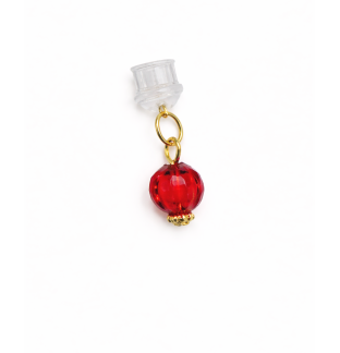 Red Ball Phone Charm Plug-In Accessory Chronic Rare Invisible Illness Awareness & Support