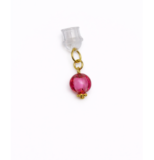 Pink Ball Phone Charm Plug-In Accessory Chronic Rare Invisible Illness Awareness & Support