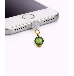 Green Ball Phone Charm Plug-In Accessory Chronic Rare Invisible Illness Awareness & Support