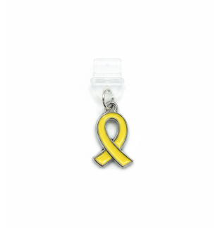 Yellow Ribbon Phone Charm Plug-In Accessory Chronic Rare Invisible Illness Awareness & Support
