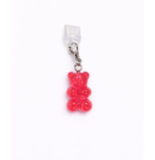 Pink Gummy Bear Phone Charm Plug-In Accessory Chronic Rare Invisible Illness Awareness & Support