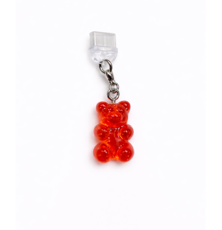 Red Gummy Bear Phone Charm Plug-In Accessory Chronic Rare Invisible Illness Awareness & Support