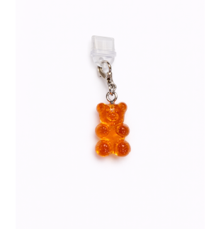 Orange Gummy Bear Phone Charm Plug-In Accessory Chronic Rare Invisible Illness Awareness & Support
