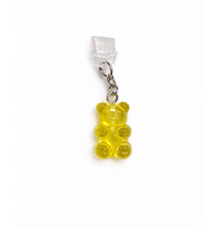 Yellow Gummy Bear Phone Charm Plug-In Accessory Chronic Rare Invisible Illness Awareness & Support