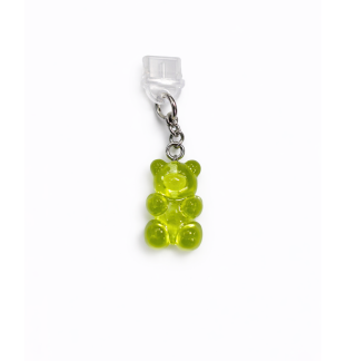 Lime Green Gummy Bear Phone Charm Plug-In Accessory Chronic Rare Invisible Illness Awareness & Support