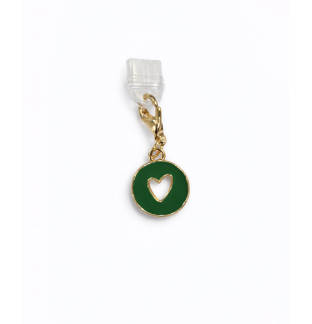 Green Heart Punch-Out Phone Charm Plug-In Accessory Chronic Rare Invisible Illness Awareness & Support