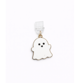 White Ghost Phone Charm Plug-In Accessory Chronic Rare Invisible Illness Awareness & Support