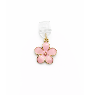 Pink Flower Phone Charm Plug-In Accessory Chronic Rare Invisible Illness Awareness & Support