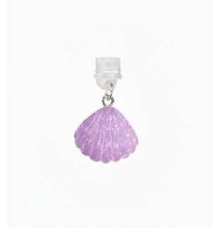 Iridescent Purple Shell Phone Charm Plug-In Accessory Chronic Rare Invisible Illness Awareness & Support