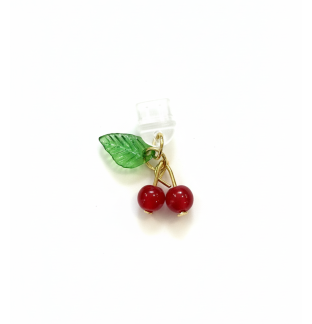 Red Cherry Phone Charm Plug-In Accessory Chronic Rare Invisible Illness Awareness & Support