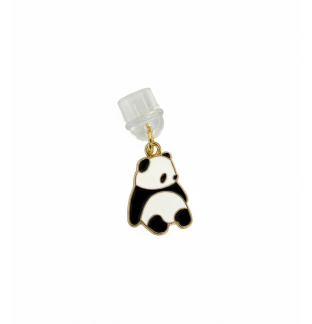 Black & White Panda Phone Charm Plug-In Accessory Chronic Rare Invisible Illness Awareness & Support