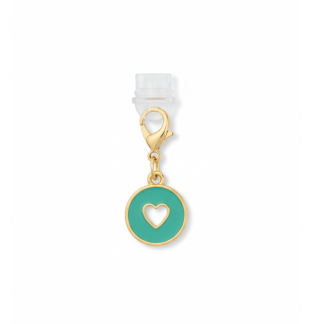 Light Green Heart Punch-Out Phone Charm Plug-In Accessory Chronic Rare Invisible Illness Awareness & Support