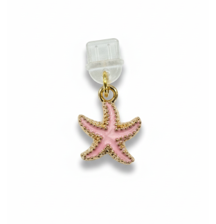 Pink Starfish Phone Charm Plug-In Accessory Chronic Rare Invisible Illness Awareness & Support