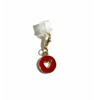 Red Heart Punch-Out Phone Charm Plug-In Accessory Chronic Rare Invisible Illness Awareness & Support
