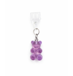Purple Gummy Bear Phone Charm Plug-In Accessory Chronic Rare Invisible Illness Awareness & Support