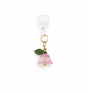 Pink Flower Phone Charm Plug-In Accessory Chronic Rare Invisible Illness Awareness & Support