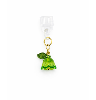 Green Flower Phone Charm Plug-In Accessory Chronic Rare Invisible Illness Awareness & Support