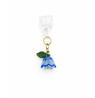 Blue Flower Phone Charm Plug-In Accessory Chronic Rare Invisible Illness Awareness & Support