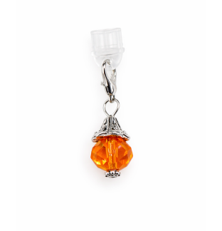Orange Ball Phone Charm Plug-In Accessory Chronic Rare Invisible Illness Awareness & Support