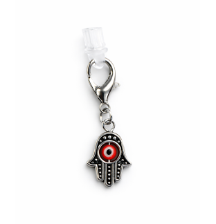 Hamsa With Red Eye Charm Plug-In Accessory Chronic Rare Invisible Illness Awareness & Support