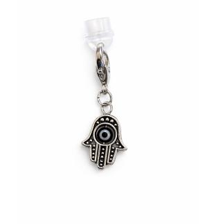 Hamsa With Black Eye Charm Plug-In Accessory Chronic Rare Invisible Illness Awareness & Support