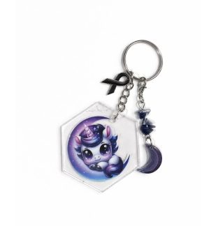 Handmade Unicorn Narcolepsy Awareness Keychain Chronic & Invisible Illness Support