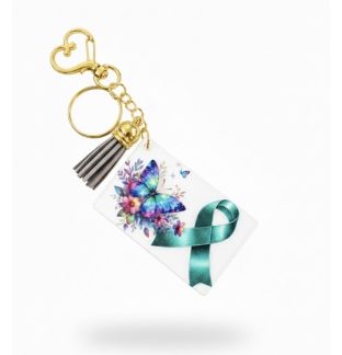 Handmade Unicorn Teal Green Awareness Keychain Chronic & Invisible Illness Support