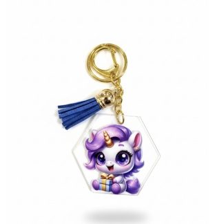 Handmade Purple Unicorn Awareness Keychain Chronic & Invisible Illness Support ( Copy )