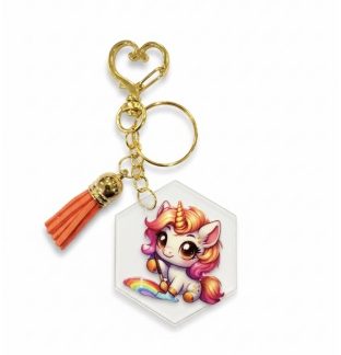 Handmade Unicorn Paint A Rainbow Awareness Keychain Chronic & Invisible Illness Support