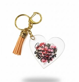 Handmade Comfort Zone Awareness Keychain Chronic & Invisible Illness Support