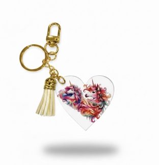 Handmade Rainbow Unicorns Awareness Keychain Chronic & Invisible Illness Support