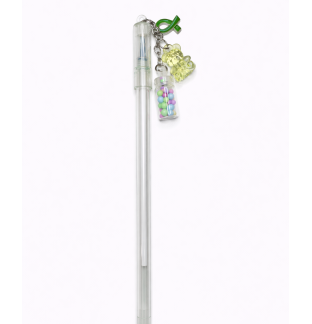 Handmade Green Ribbon Butterfly Pen Cute, Fun & Full of Heart Support & Awareness