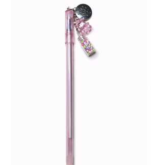 Handmade Pink Pen Never Give Up Cute, Fun & Full of Heart Support & Awareness