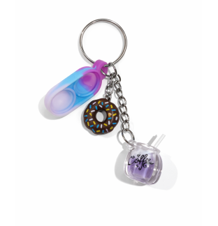Blue Purple Silicone Mini Pop Fidget Brown Donuts & Coffee Sensory Toy Raise Awareness Support Rare Chronic & Invisible Illness