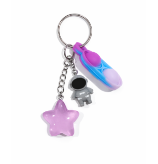 Blue Purple Pink Silicone Mini Pop Fidget Gray Astronaut Sensory Toy Raise Awareness Support Rare Chronic & Invisible Illness