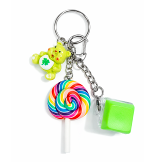 Green Audible Keyboard Fidget Bear & Rainbow Lollipop Sensory Toy Raise Awareness Support Rare Chronic & Invisible Illness