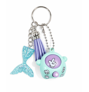 Teal Purple Rock Paper Scissors Fidget Toy With Adorable Mermaid Tail & Purple Tassel Charms Raise Awareness Support Rare Chronic & Invisible Illness