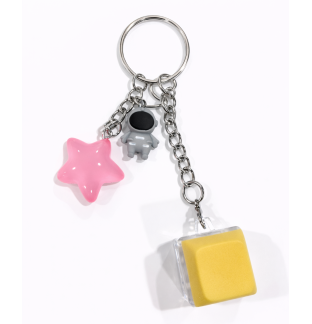Yellow Audible Keyboard Fidget Gray Astronaut & Pink Star Sensory Toy Raise Awareness Support Rare Chronic & Invisible Illness
