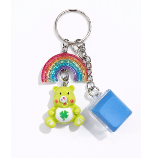 Blue Audible Keyboard Clicker Green Bear & Rainbow Charm Fidget Sensory Toy Raise Awareness Support Rare Chronic & Invisible Illness