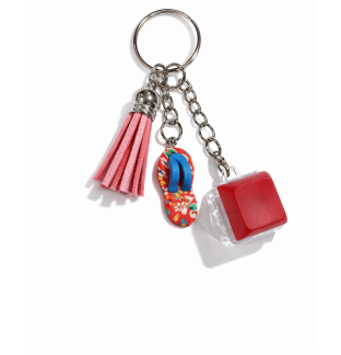 Red Audible Keyboard Fidget Flip Flip Pink Tassel Sensory Toy Raise Awareness Support Rare Chronic & Invisible Illness