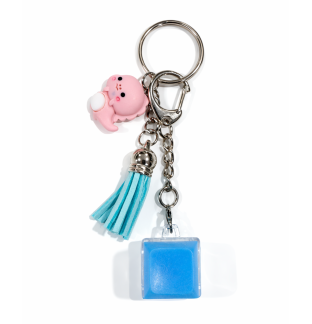 Blue Audible Keyboard Clicker Pink Dino and Teal Tassel Fidget Sensory Toy Raise Awareness Support Rare Chronic & Invisible Illness