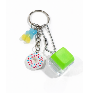 Green Audible Keyboard Fidget Yellow Blue Gummy Bear & White Sprinkled Donut Sensory Toy Raise Awareness Support Rare Chronic & Invisible Illness