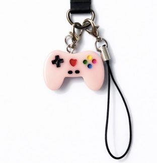 Pink Controller Charm Handmade Phone Lanyard & Charm Accessory Chronic Rare Invisible Illness Awareness & Support